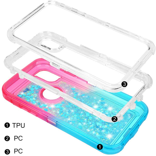 Redpepper Apple Cases custodia iPhone XR liquida glitter cuori