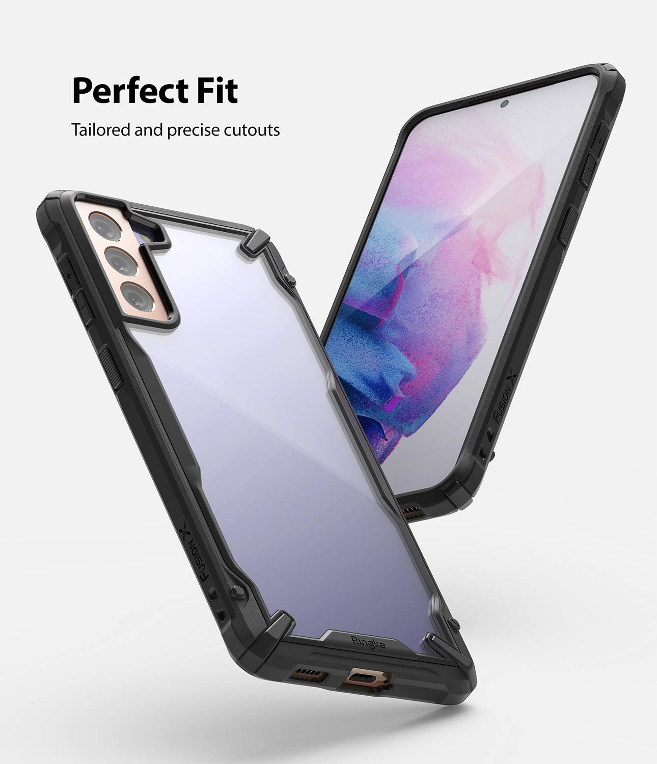 Ringke Fusion X Galaxy S21 cover antiurto Black nera
