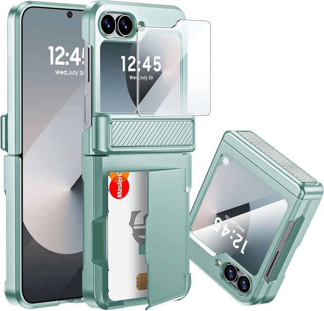 Redpepper Galaxy Cases Z Flip 6 custodia portafoglio verde