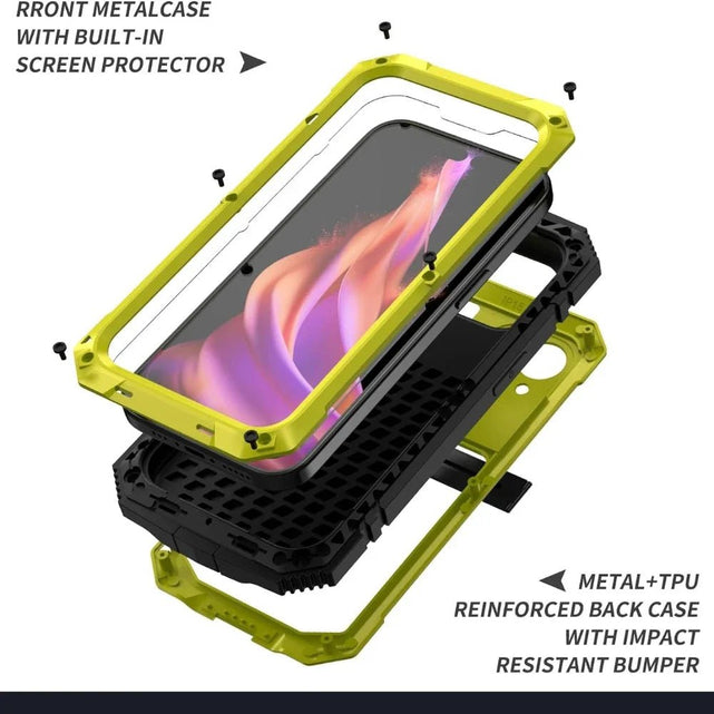 Redpepper iPhone 16 Plus Bumper Cover Metallo Rugged Antiurto