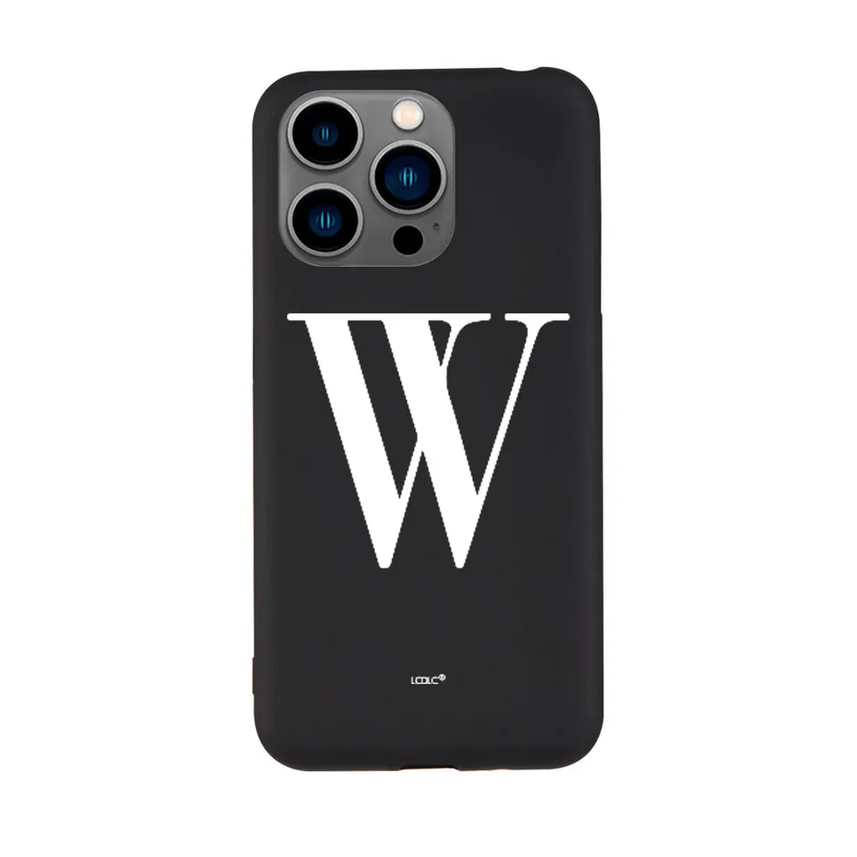 La Casa de las Carcasas Personalizzate iPhone 15 Pro custodia silicone nero iniziale