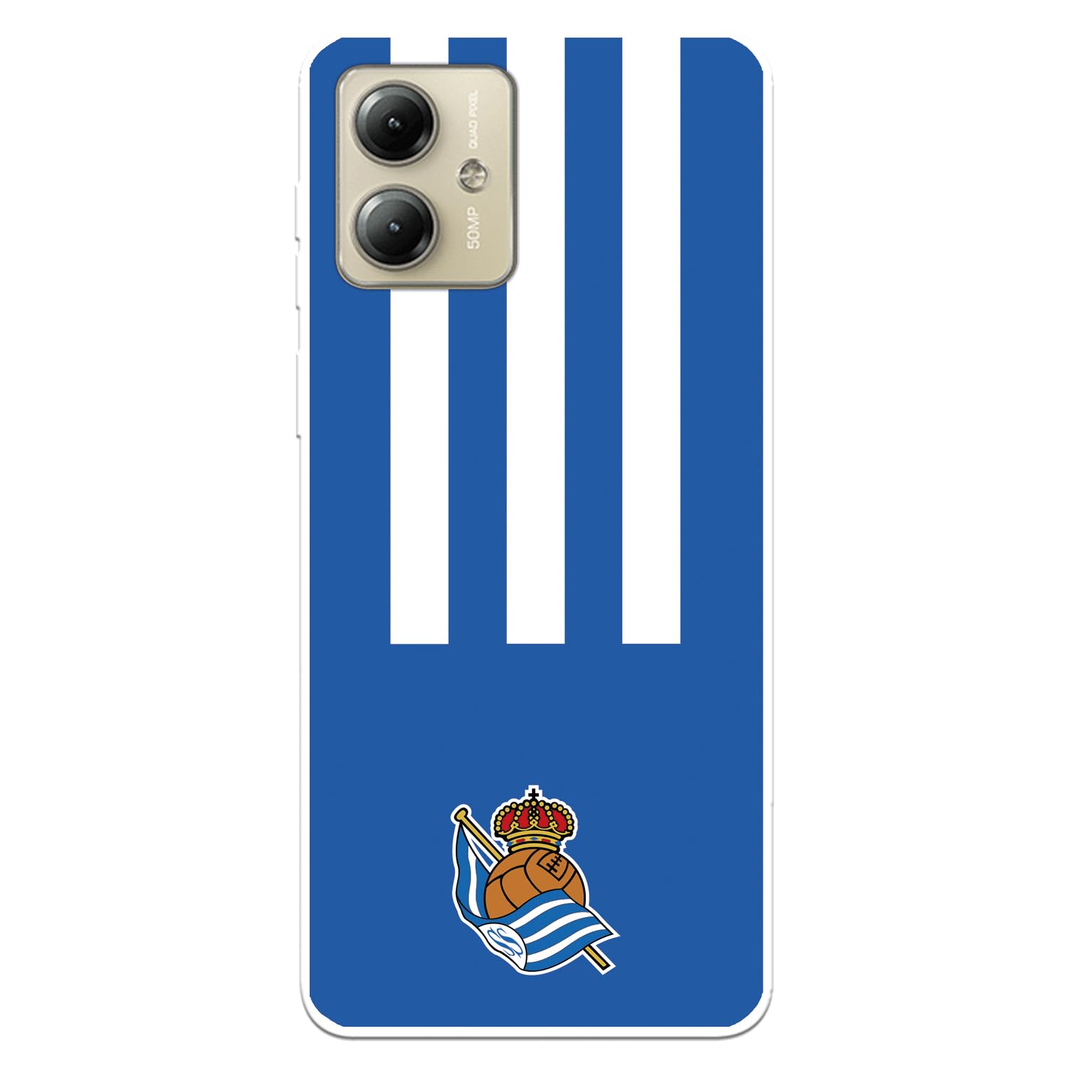 La Casa de las Carcasas Squadre cover Moto G14 Real Sociedad strisce verticali