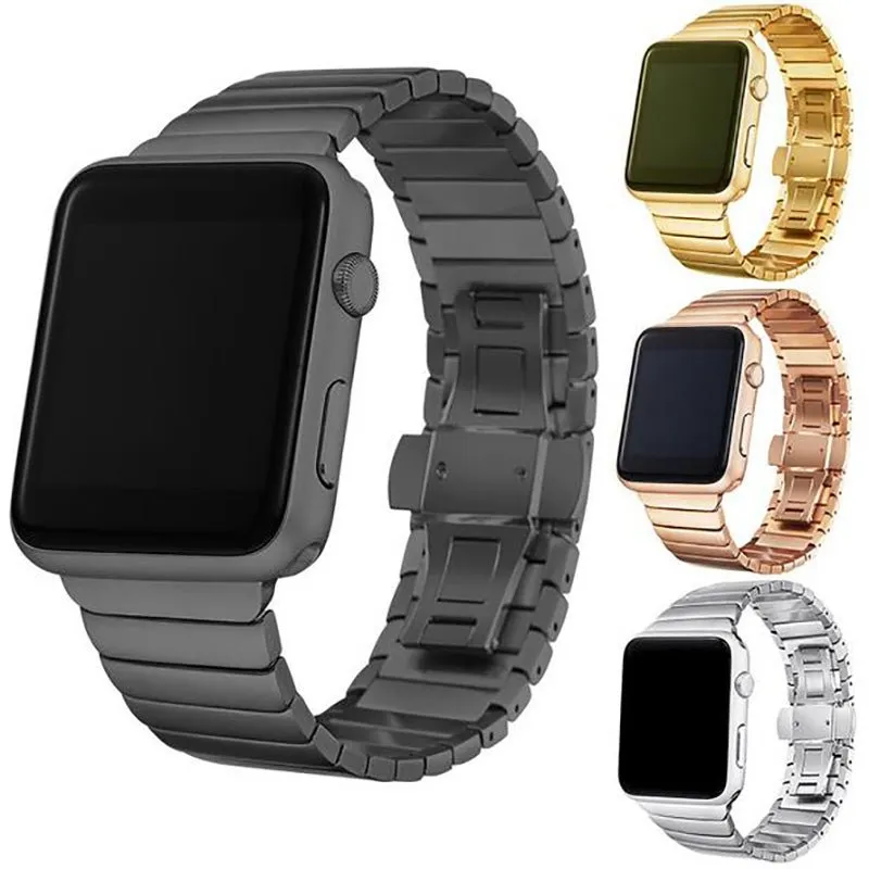 Redpepper Apple Watch 42mm cinturino acciaio nero magnetico