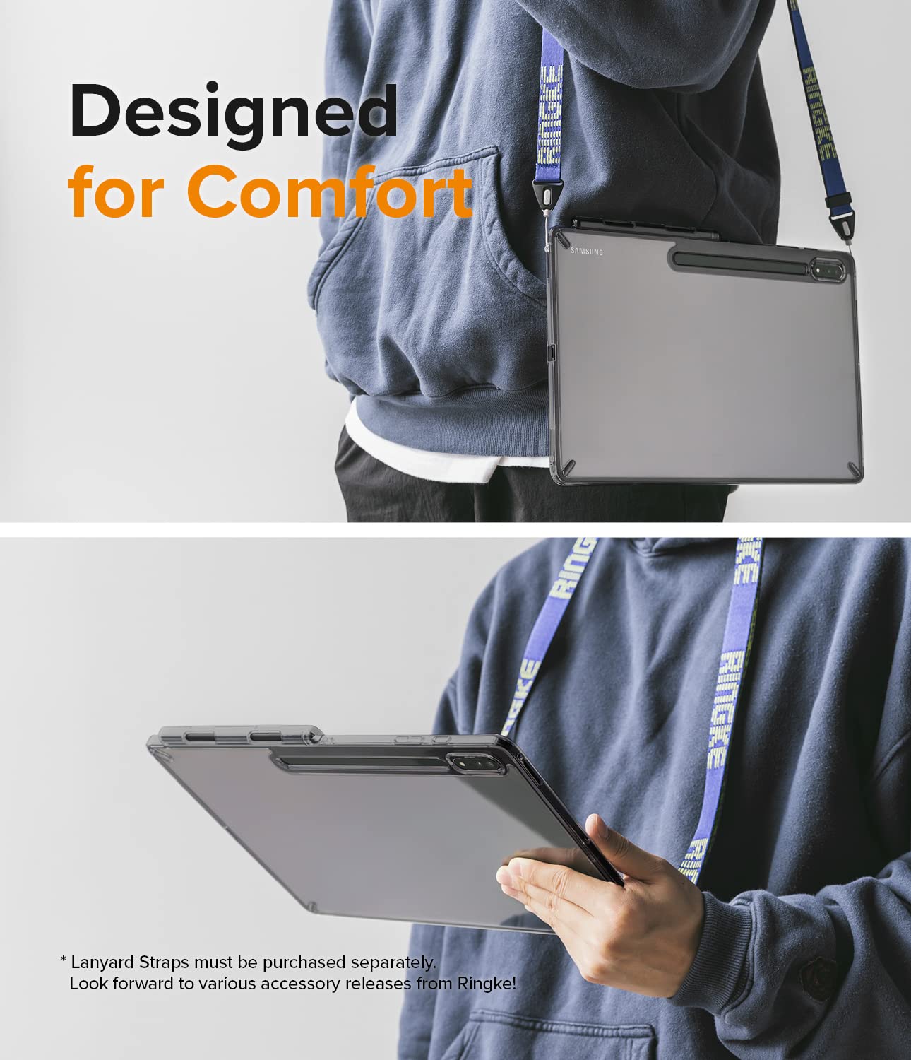 Ringke Fusion Cover Galaxy Tab S8 Ultra Trasparente Smoke Black