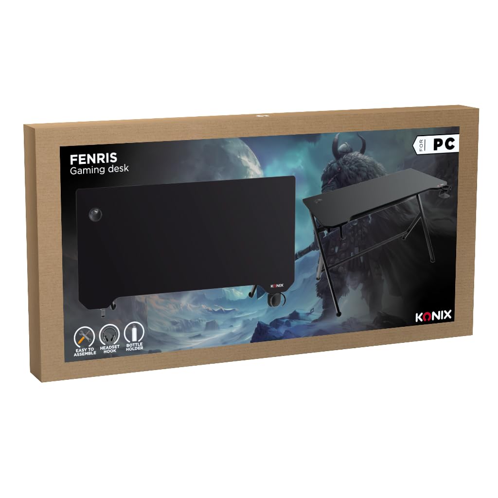 Konix Fenris Scrivania Gaming 120x60 cm Nera a Y
