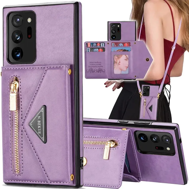 Redpepper Note 20 Ultra cover viola portafoglio con tracolla