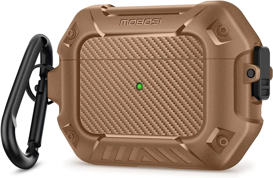 Redpepper Airpods Cases AirPods Pro custodia nera antishock moschettone