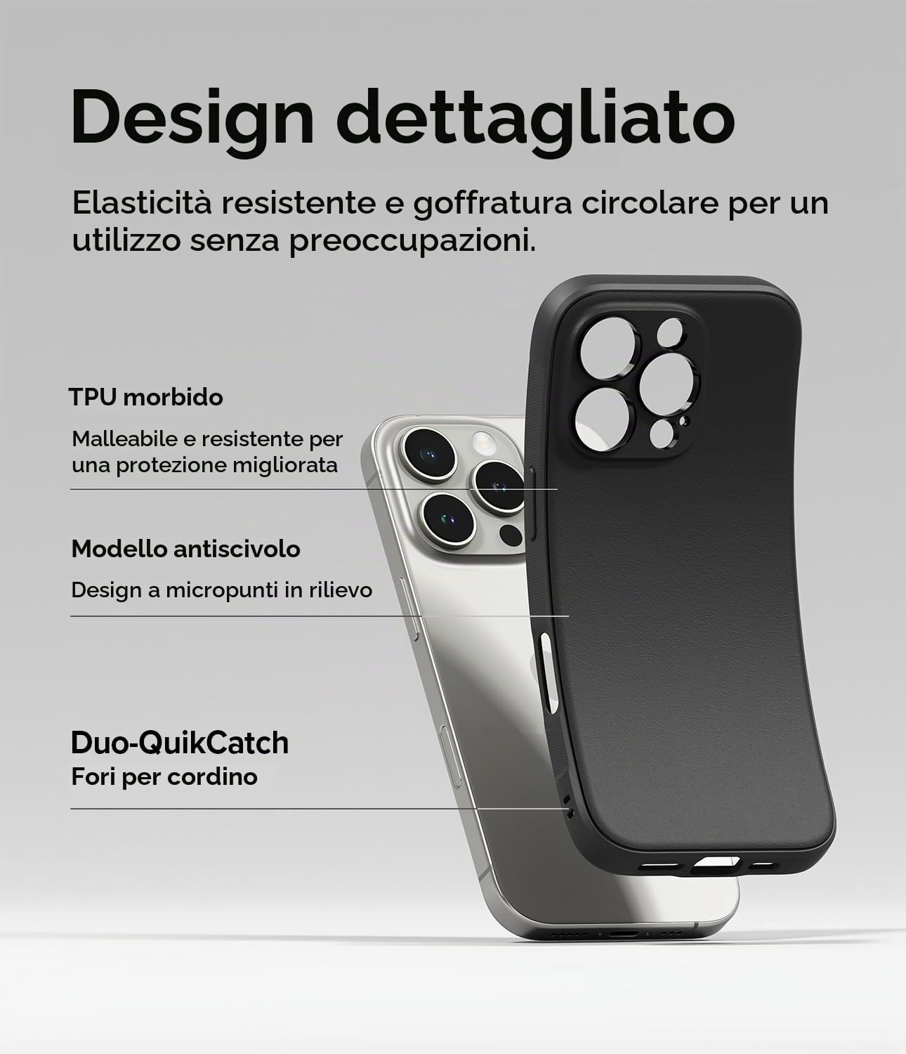 Ringke Onyx Cover iPhone 16 Pro Max Black Nera Antiscivolo