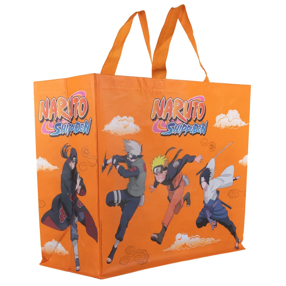 Konix Naruto Shippuden borsa spesa arancione 40x45x20 riciclata