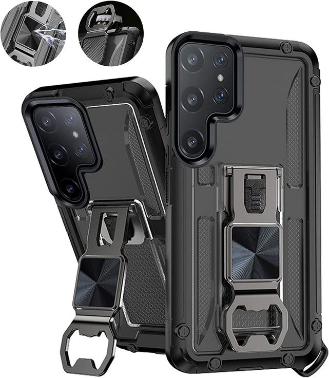 Redpepper Galaxy S22 Plus Cover Magnetica Nera con Anello