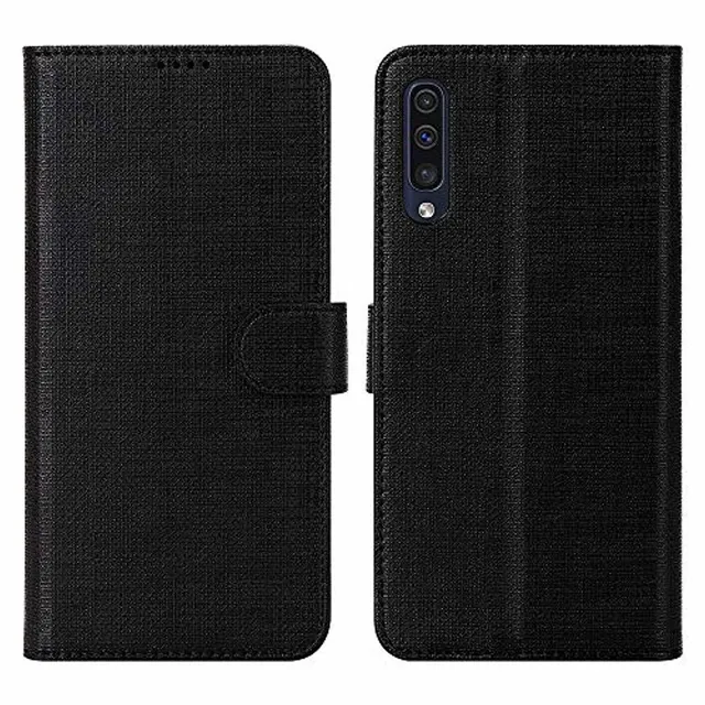 Redpepper Galaxy A70 Custodia Portafoglio Nera con Stand
