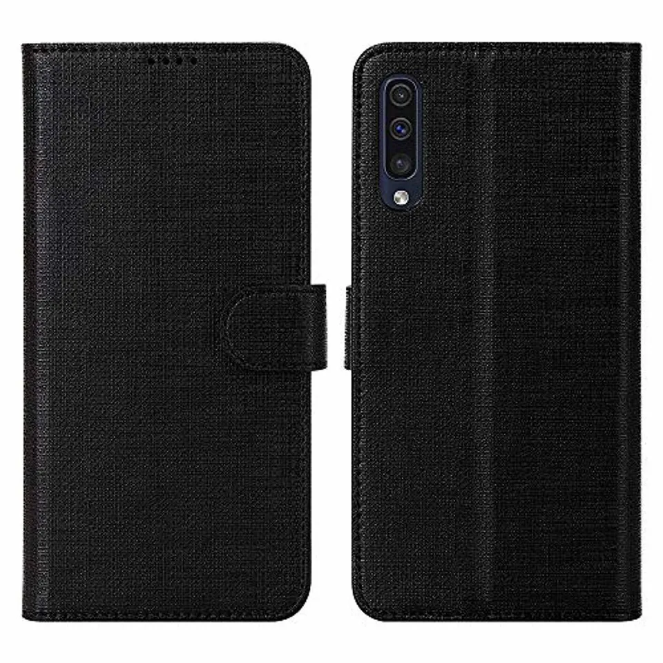 Redpepper Galaxy A70 Custodia Portafoglio Nera con Stand