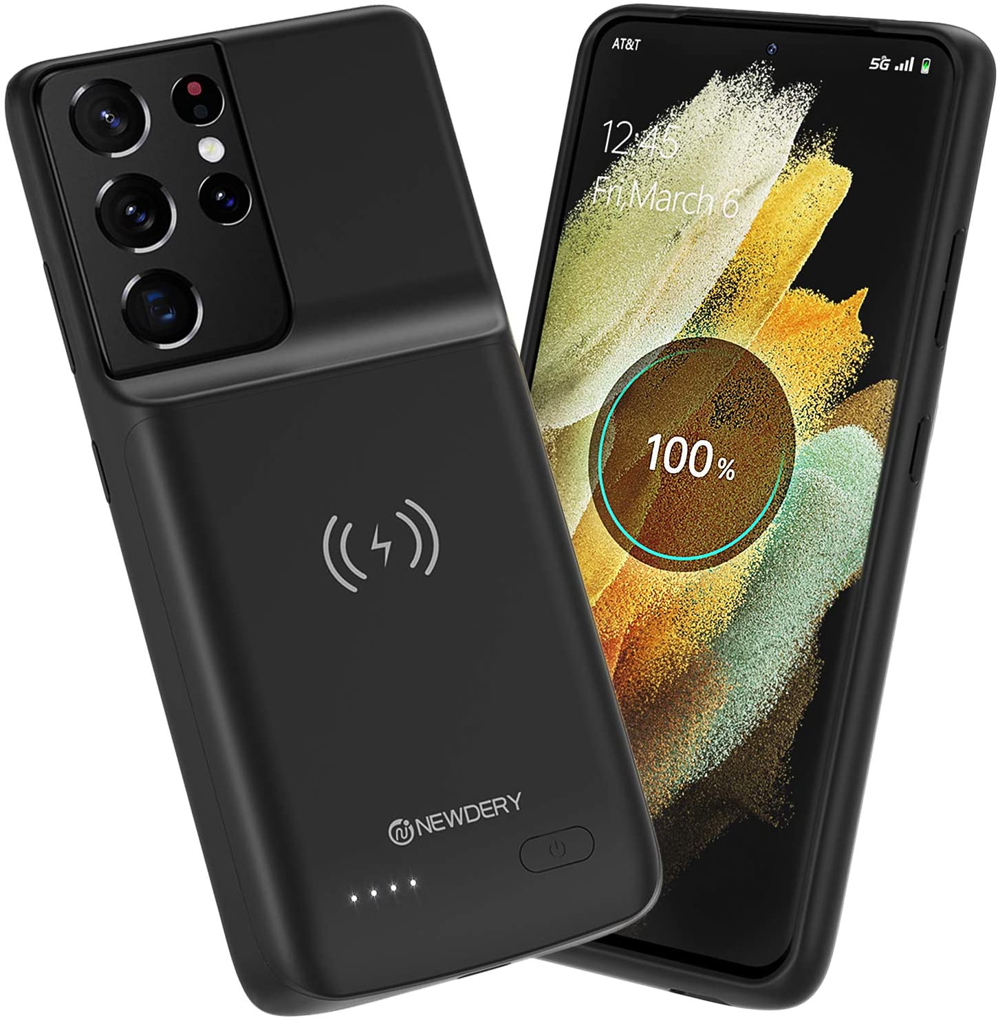 Redpepper Galaxy Cases S21 Ultra Cover Batteria 4700mAh Nera