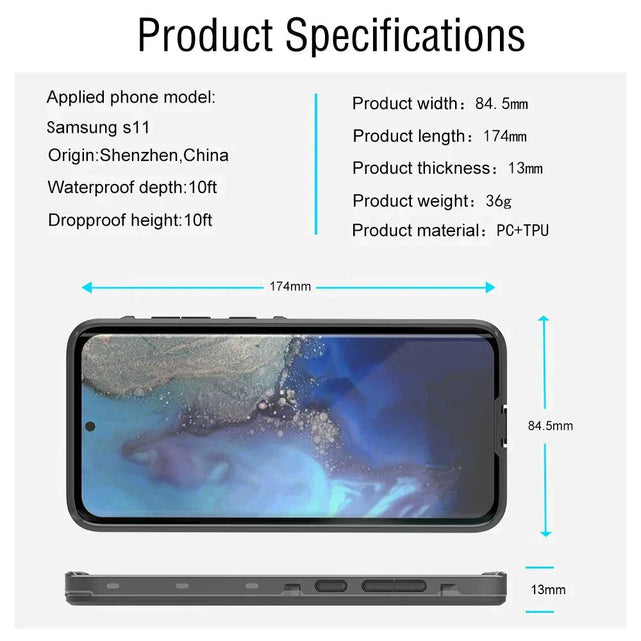 Redpepper Galaxy Cases cover Galaxy S23 Plus trasparente waterproof