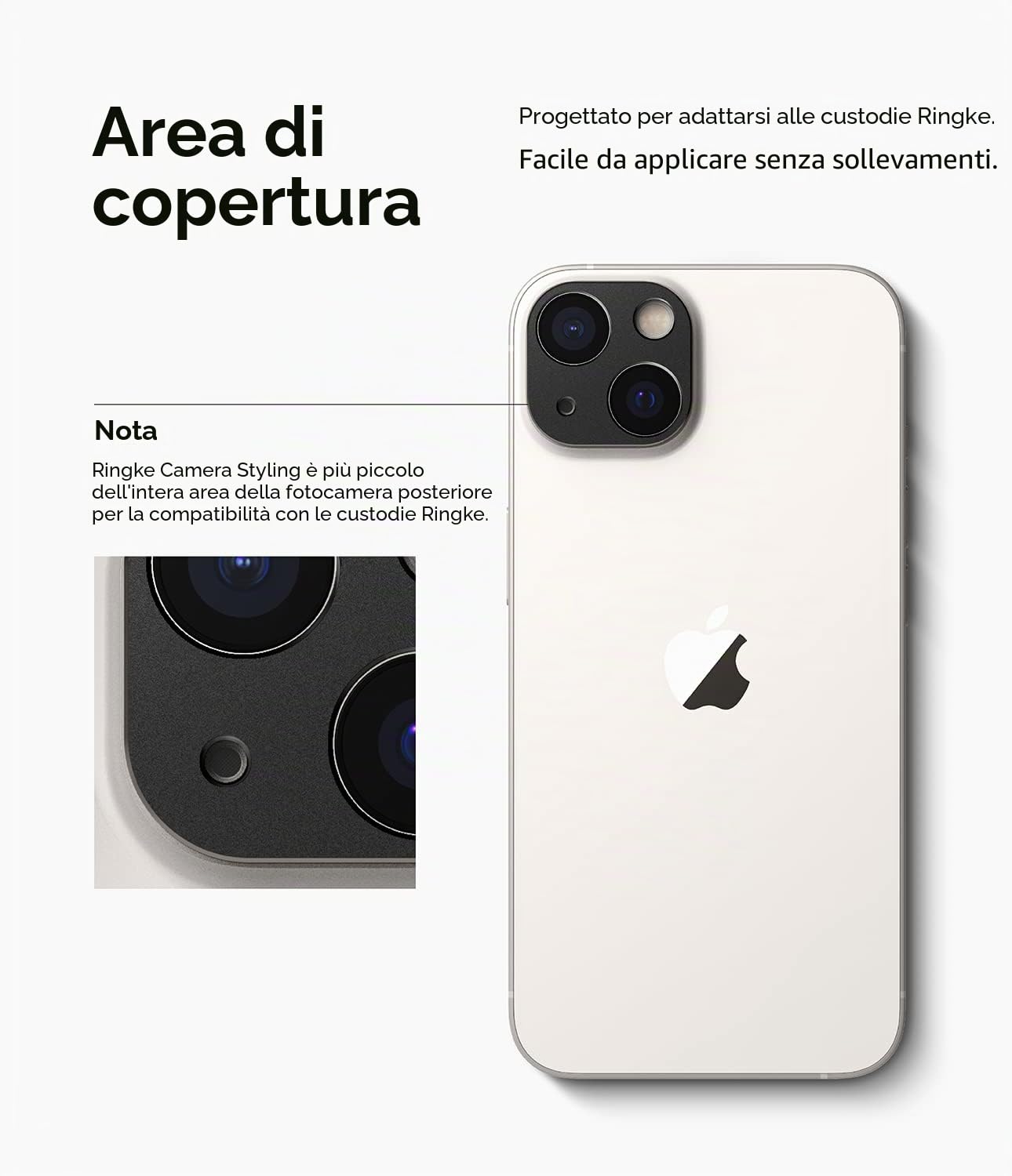 Ringke Camera Styling iPhone 14 protezione fotocamera nero