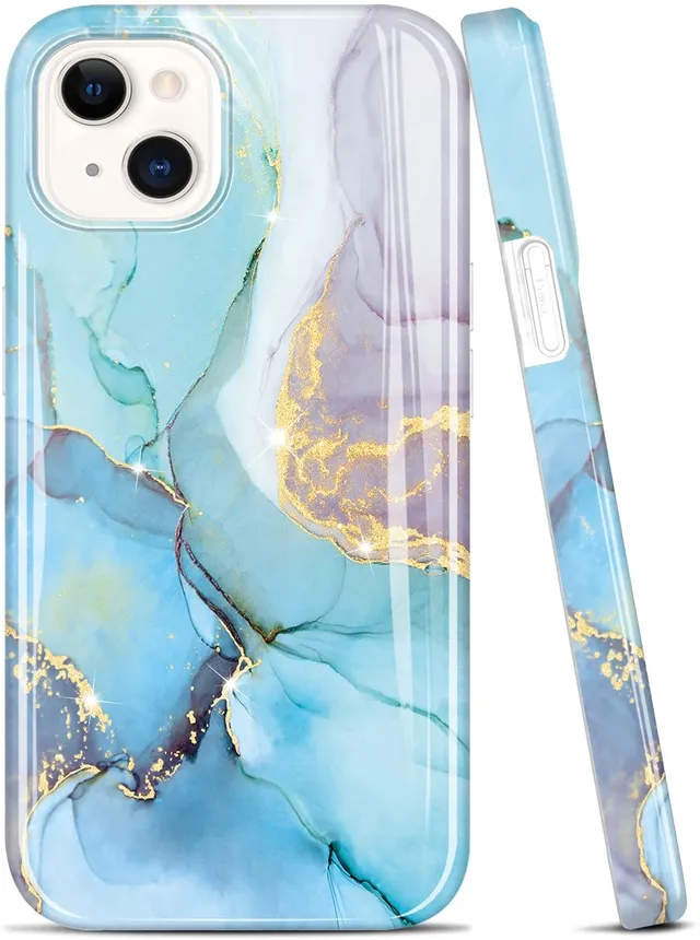Redpepper iPhone 13 Mini Cover Marmo Glitter Oro Slim