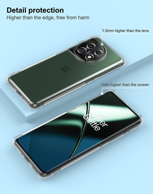 Redpepper OnePlus 11 Cover Trasparente Antigraffio TPU