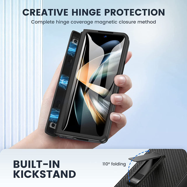 Redpepper Galaxy Z Fold 4 custodia con S Pen e stand nero
