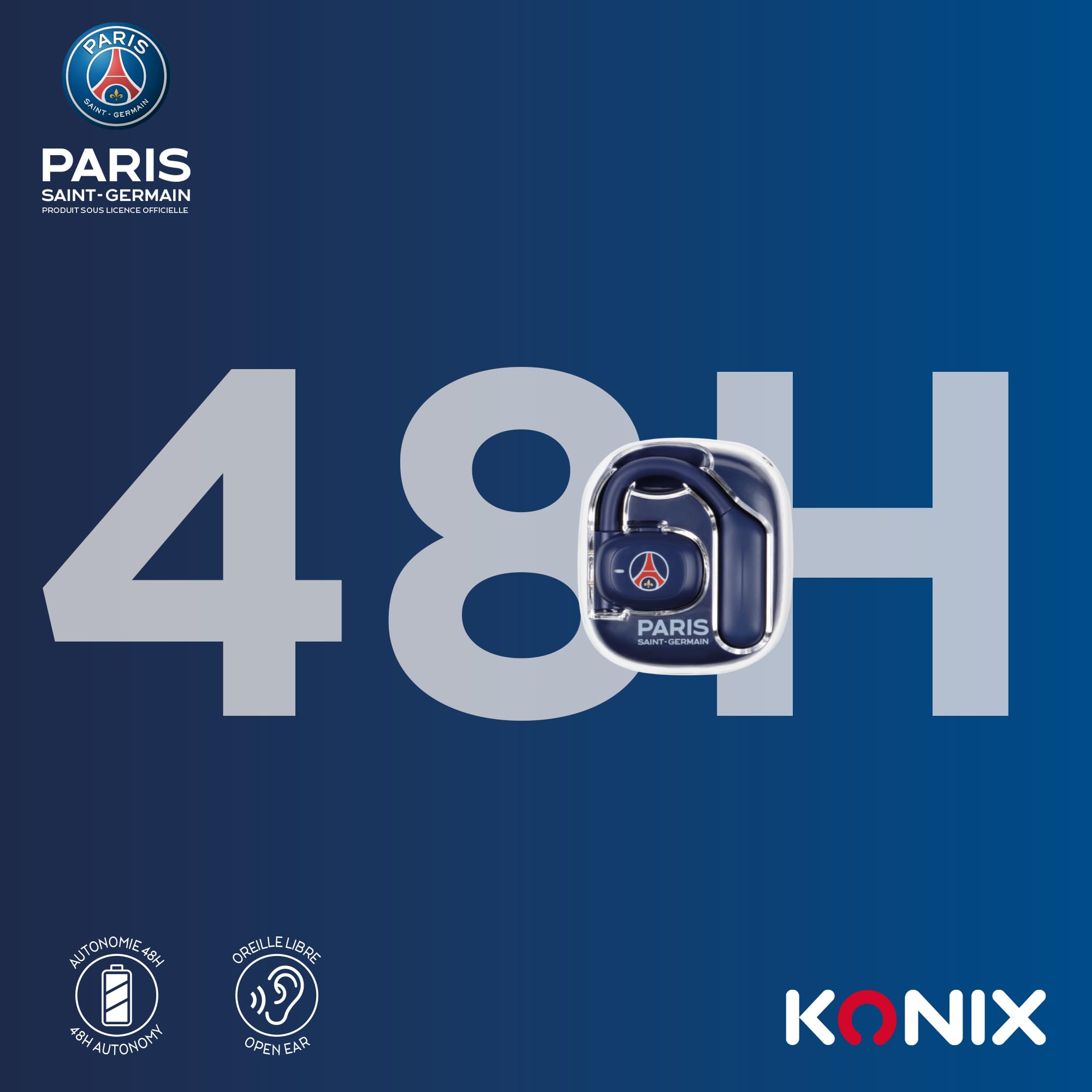 Konix PSG auricolari wireless sportivi blu Bluetooth 5.3