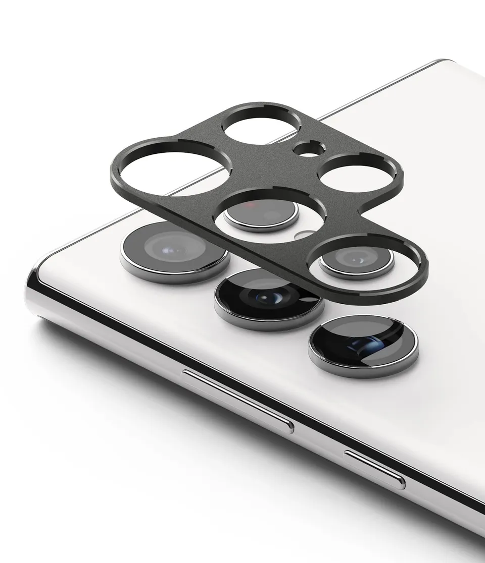 Ringke Camera Styling protezione fotocamera Galaxy S22 Ultra nero alluminio