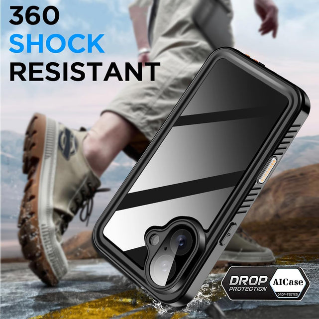 Redpepper iPhone 17 Cover Impermeabile con schermo integrato nera