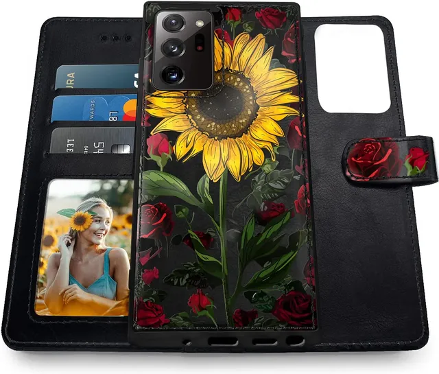 Redpepper Note 20 Ultra 5G Custodia Fiore Rosa Portafoglio
