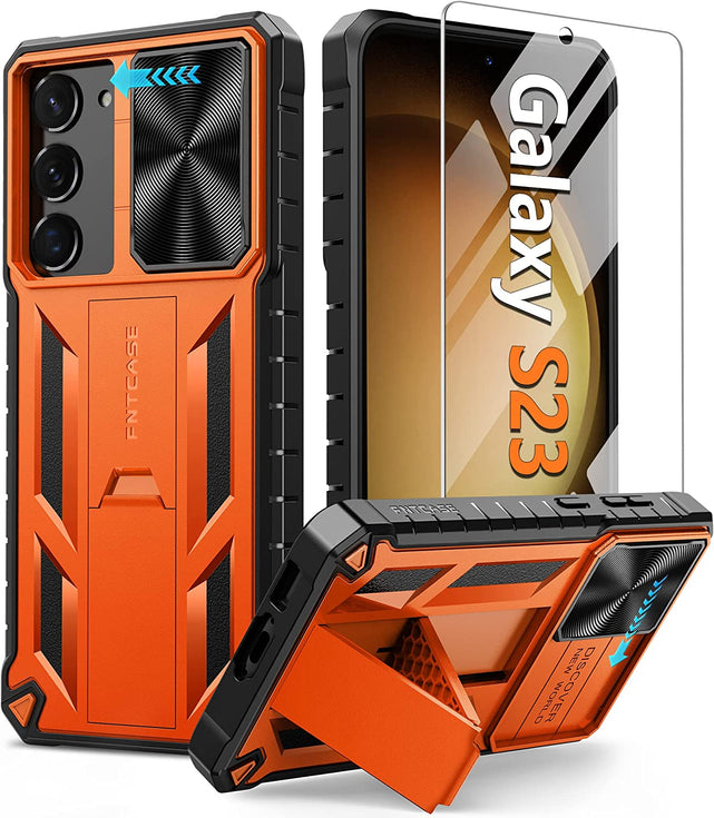 Redpepper Galaxy S23 Cover Rugged con Stand e Vetro