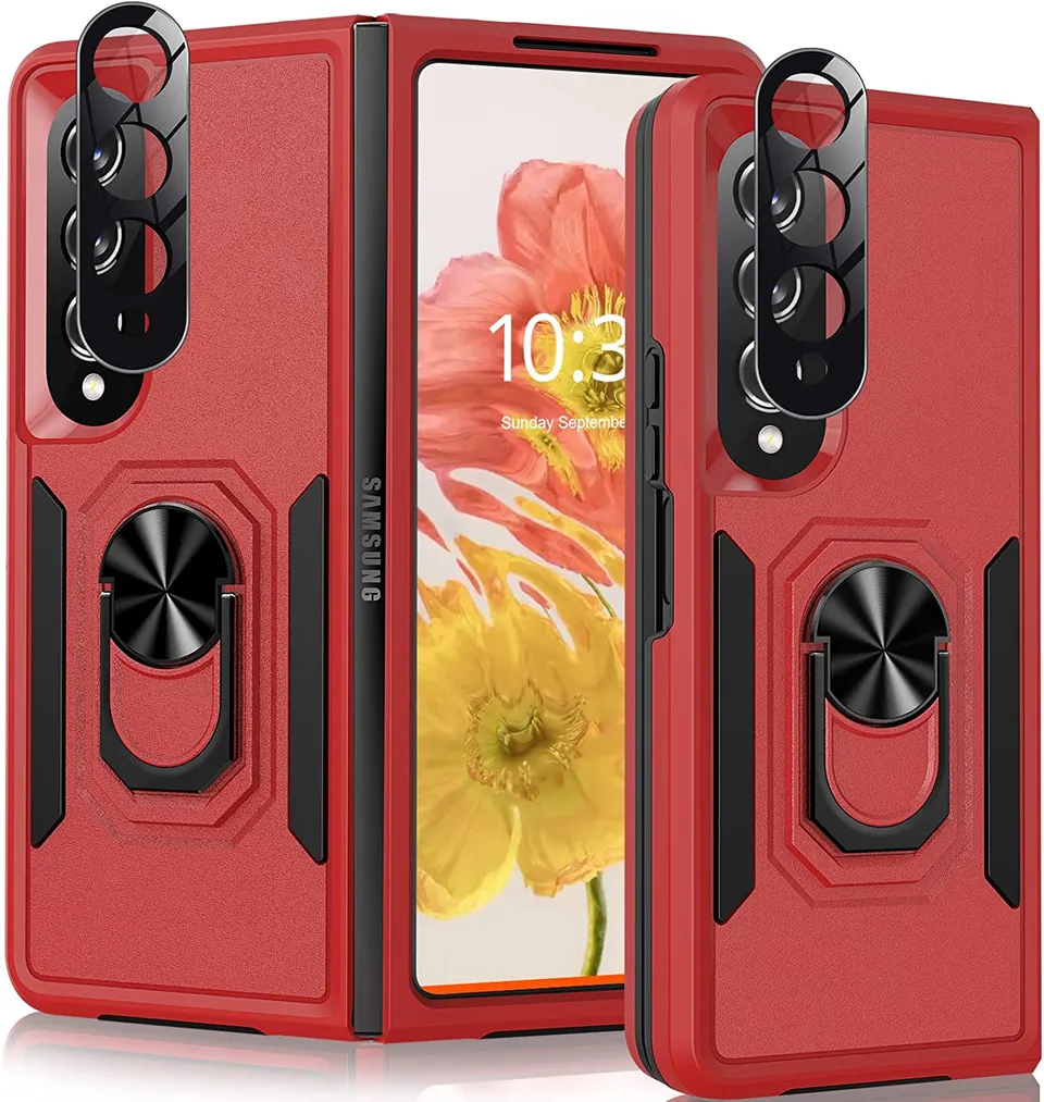 Redpepper Galaxy Z Fold 4 Custodia con Anello 360° Nera