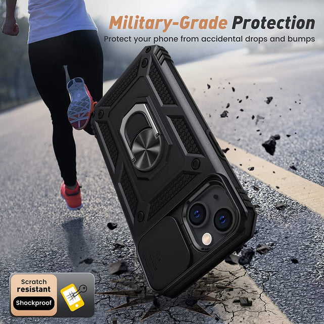 Redpepper iPhone 13 custodia blindata camera scorrevole con stand