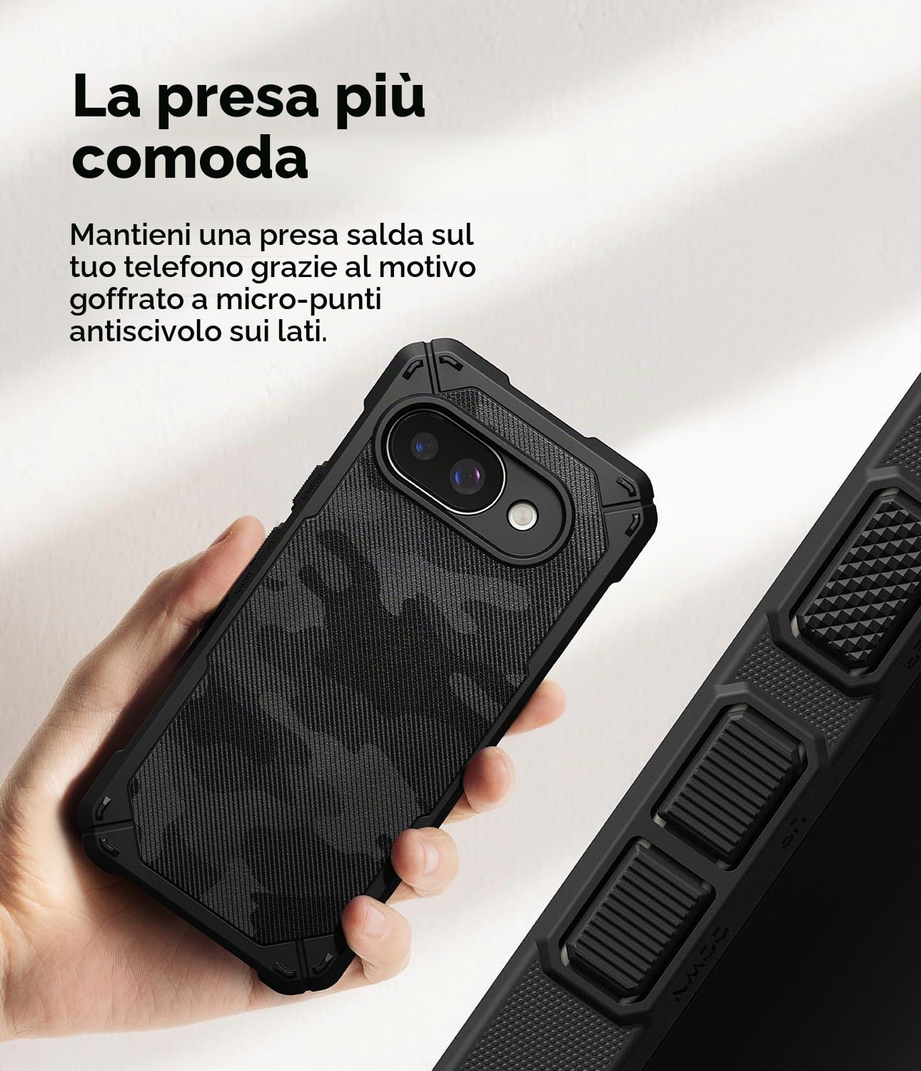Ringke Rugged Gear Pixel 9a Cover Camo Black antiurto