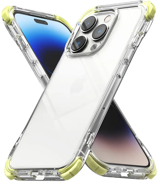 Ringke Fusion Plus Cover iPhone 14 Pro Lime Glow Trasparente