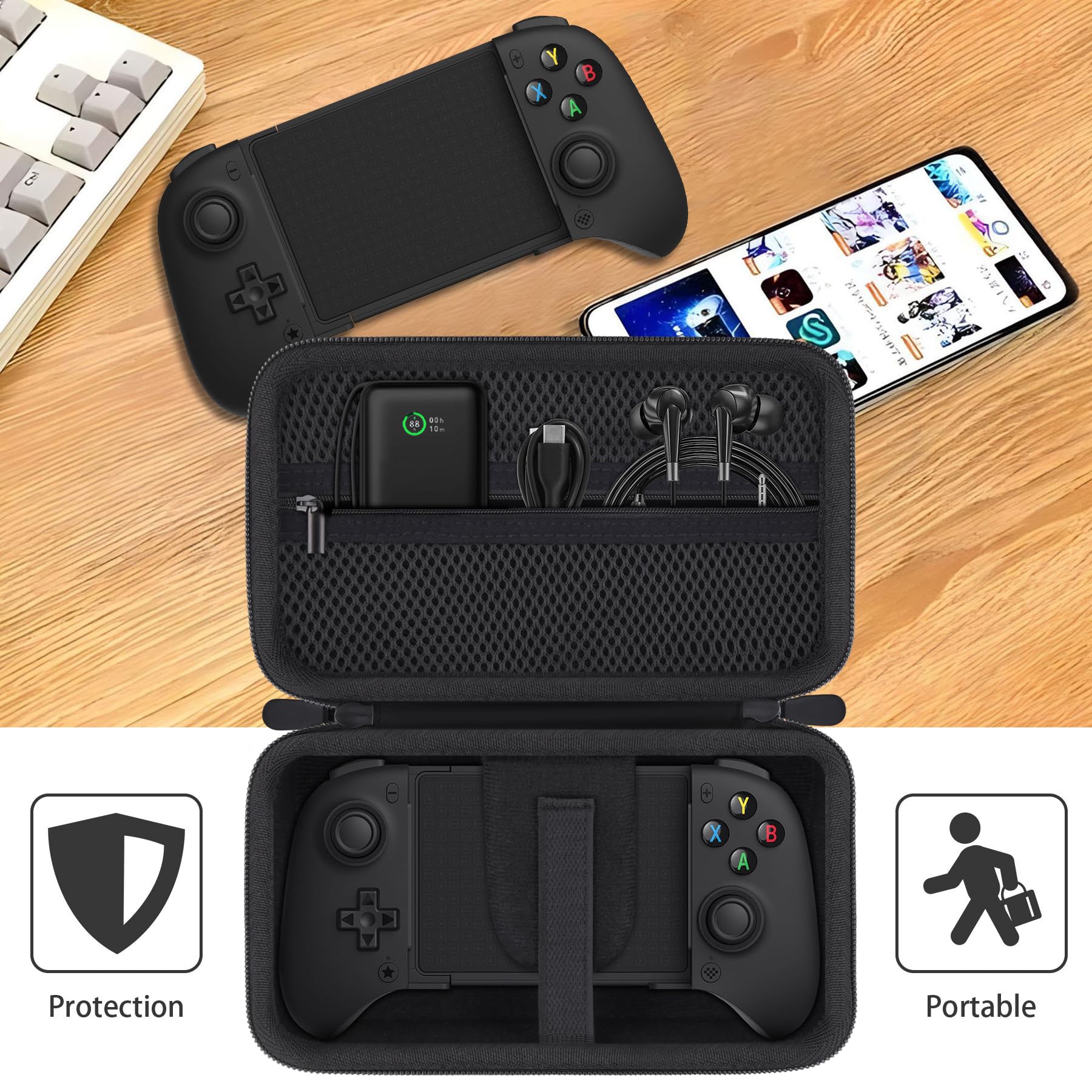 Aenllosi Game Controller Case custodia 8Bitdo Ultimate nero EVA