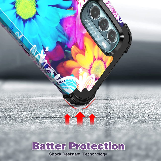 Redpepper Moto G Stylus 5G 2022 cover fiori + vetro temperato