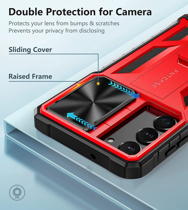 Redpepper Galaxy S23 Cover con Stand e Vetro Temperato