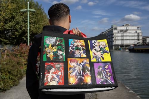 Konix My Hero Academia borsa spesa 40x45x20 nera riciclata