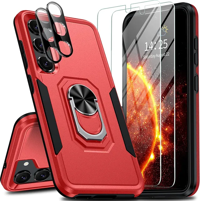 Redpepper Galaxy S23 Plus cover antiurto blu anello stand