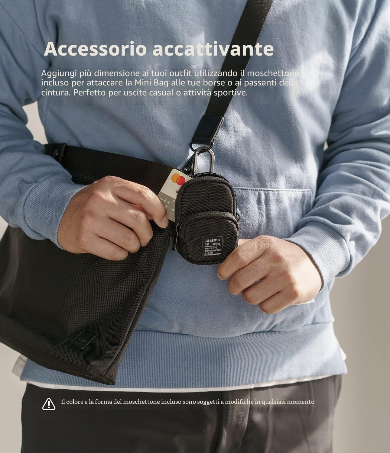 Ringke Mini Pouch Two Pocket Pochette Nylon Black AirPods