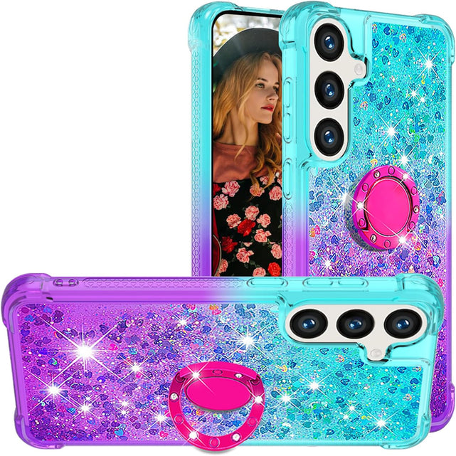 Redpepper Galaxy S25 Plus cover glitter liquida rosa