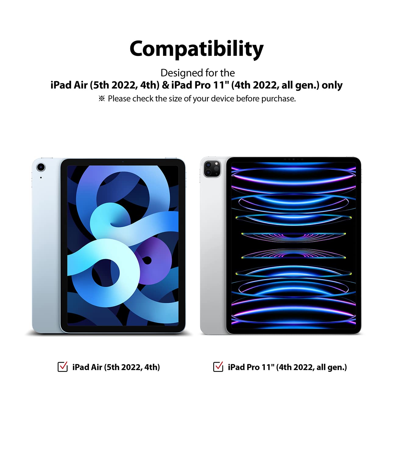 Ringke Invisible Defender Vetro iPad Pro 11 Air 10.9 9H