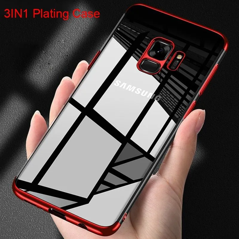 Redpepper Galaxy Cases Plating 3in1 cover S10 Lite TPU trasparente