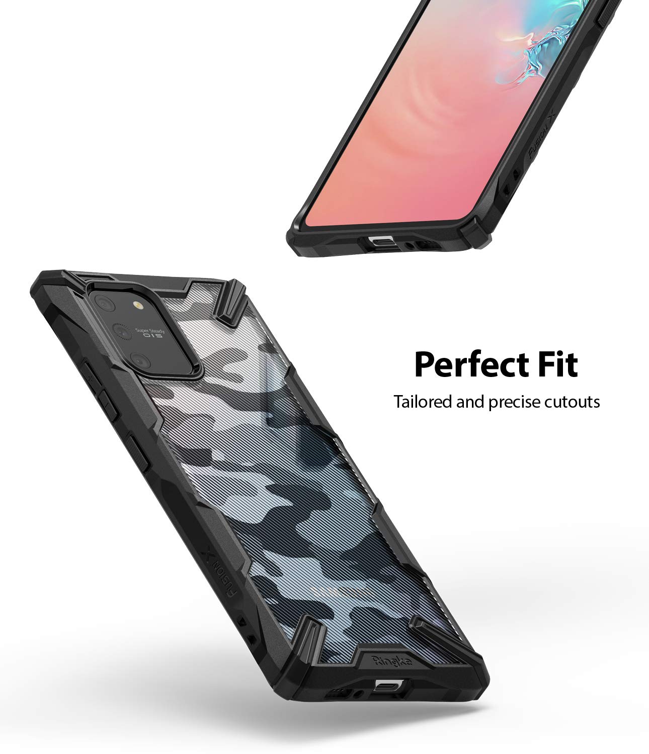 Ringke Fusion-X Cover Galaxy S10 Lite Camo Black antiurto
