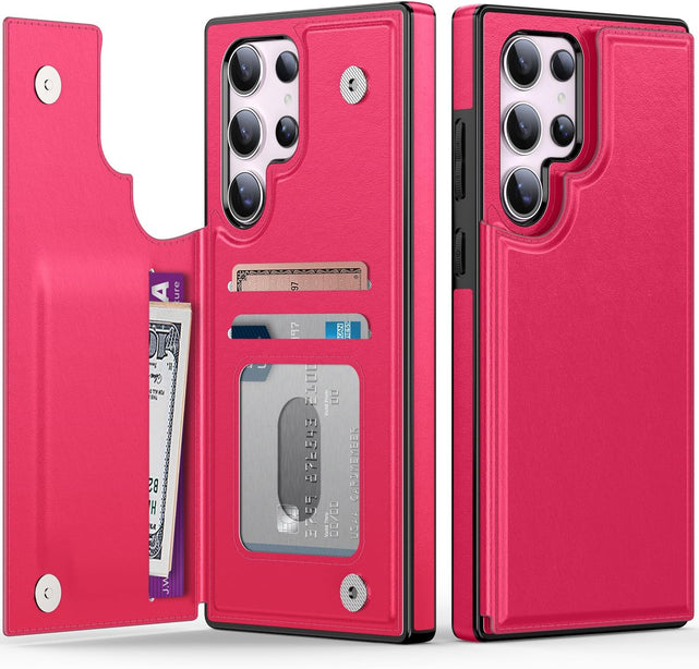 Redpepper Galaxy S25 custodia portafoglio pelle blu stand carte