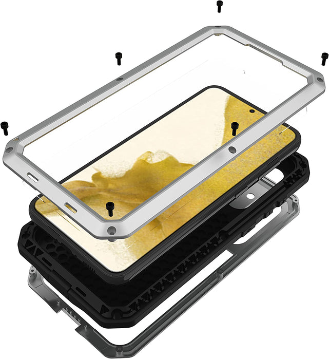Redpepper Galaxy Cases S23 Plus Custodia Corazzata metallo argento