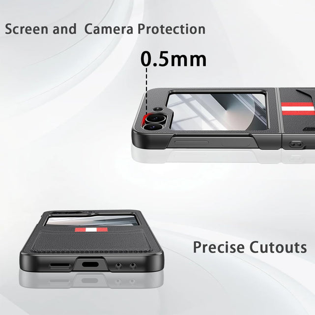 Redpepper Galaxy Cases custodia Z Flip 6 nero portacarte slim