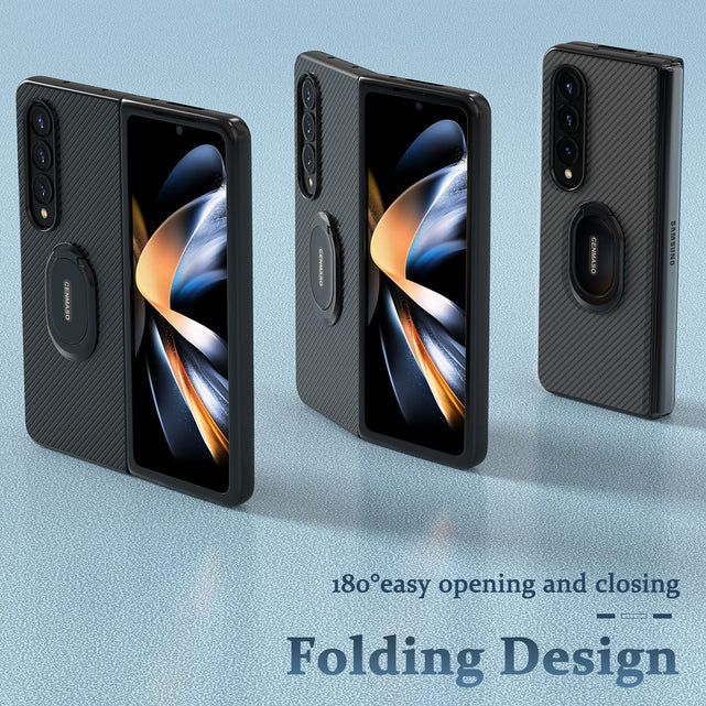 Redpepper Galaxy Cases Z Fold 4 cover aramide nera anello stand