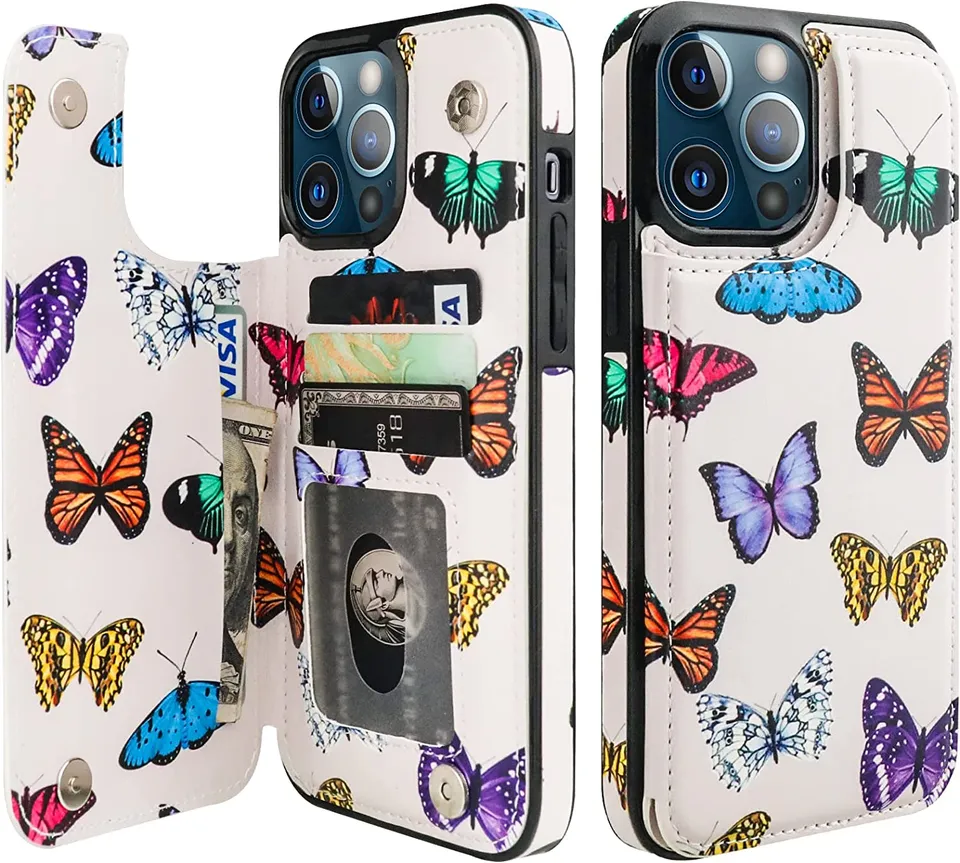 Redpepper iPhone 13 Pro Max cover pelle portafoglio RFID