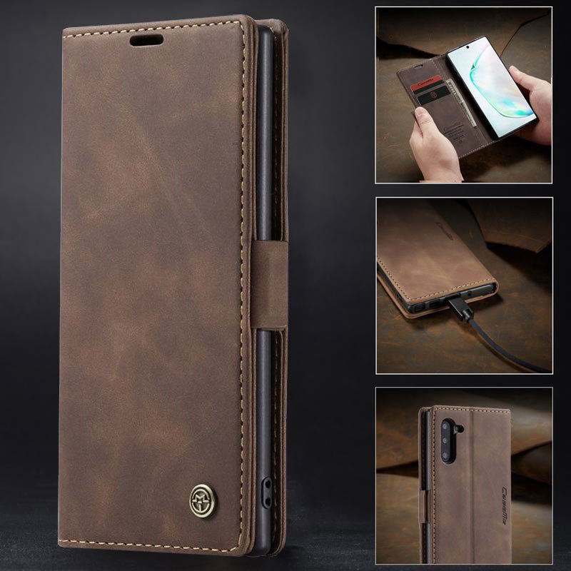 Redpepper Note 10 Plus Custodia Pelle Portafoglio Nero