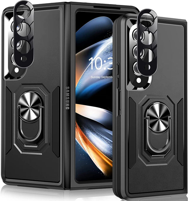 Redpepper Galaxy Z Fold 4 Custodia con Anello 360° Nera