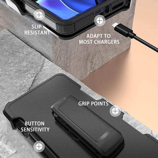 Redpepper Motorola Edge Plus 2022 Cover Nera con Clip