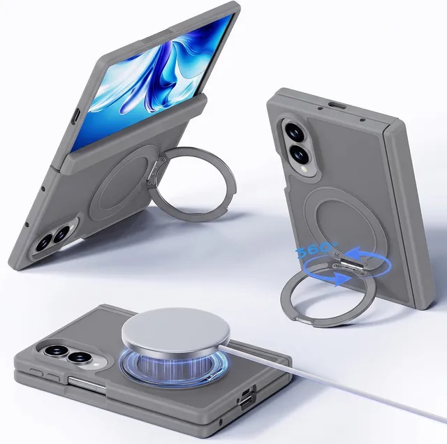 Redpepper Galaxy Cases Z Fold 8 Cover magnetica stand 360 nera